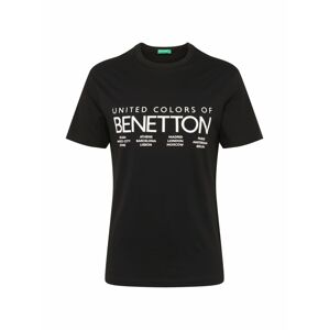 UNITED COLORS OF BENETTON Tričko  černá / bílá