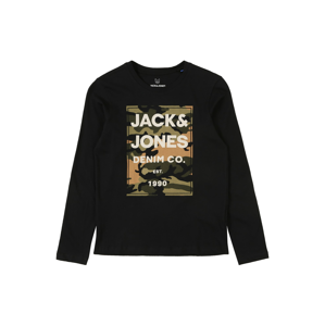 Jack & Jones Junior Tričko  černá / khaki / olivová / bílá