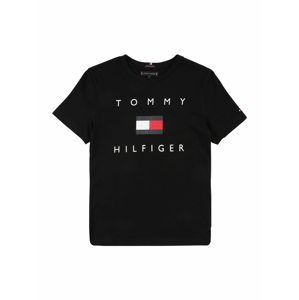 TOMMY HILFIGER Tričko  černá / bílá / červená / marine modrá