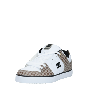 DC Shoes Sportovní boty  bílá / černá / světle hnědá
