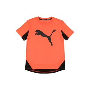 PUMA Funkční tričko  černá / oranžově červená