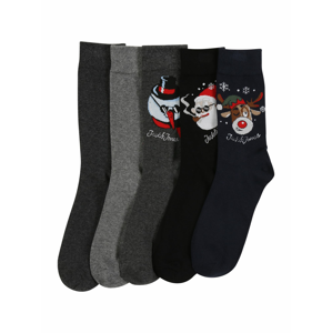 JACK & JONES Ponožky 'COOLNEES'  námořnická modř / šedý melír / tmavě šedá / černá / červená