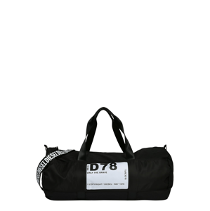 DIESEL Cestovní taška  černá / bílá