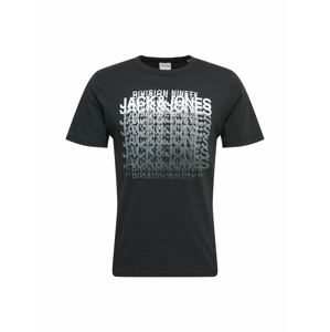 JACK & JONES Tričko 'CLUB'  černá / bílá / šedá