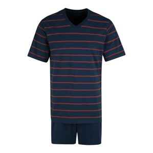 SCHIESSER Pyžamo krátké  modrá / rezavě červená