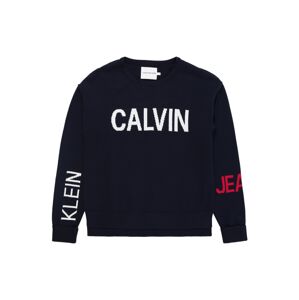 Calvin Klein Jeans Svetr  noční modrá / bílá / červená