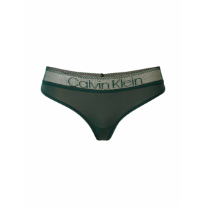Calvin Klein Underwear Tanga 'BRAZILIAN'  tmavě zelená / šedá