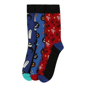 JACK & JONES Ponožky 'Halloween'  červená / modrá / mix barev