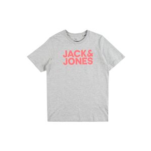 Jack & Jones Junior Tričko 'JCOBOB TEE CREW NECK SS JR'  šedý melír