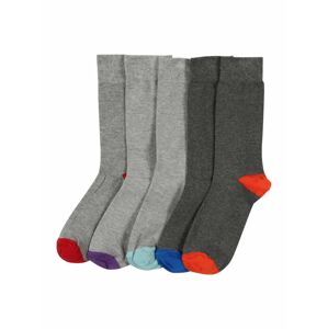 BURTON MENSWEAR LONDON Ponožky  šedá / tmavě šedá / oranžová / modrá / fialová