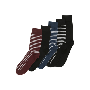 JACK & JONES Ponožky  černá / tmavě modrá / tmavě červená / bílá
