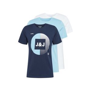 JACK & JONES Tričko  bílá / tmavě modrá / modrá