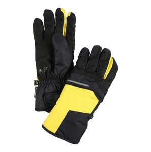 4F Sportovní rukavice  antracitová / žlutá
