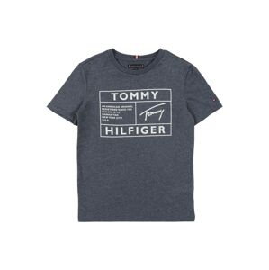 TOMMY HILFIGER Tričko  bílá / chladná modrá