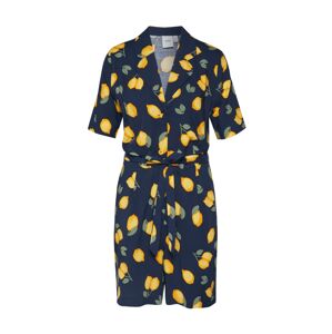 ICHI Společenské šaty 'Ihlemoni'  žlutá / námořnická modř