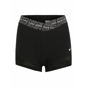 NIKE Sportovní kalhoty 'Nike Pro'  černá / bílá