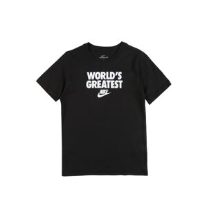 Nike Sportswear Tričko 'WORLD'S GREATEST'  černá / bílá