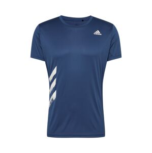 ADIDAS PERFORMANCE Funkční tričko 'Run It 3-Stripes'  modrá
