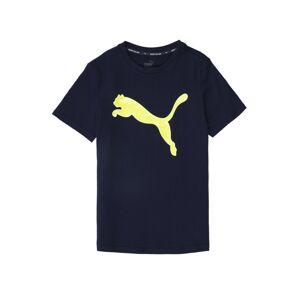 PUMA Funkční tričko 'Active Sports Graphic Tee B'  tmavě modrá / citronová