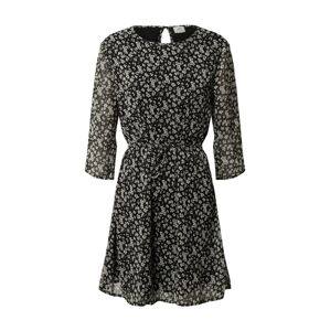 JACQUELINE de YONG Šaty 'JDYJENNIFER NEW 3/4 BELT DRESS'  šedá / černá